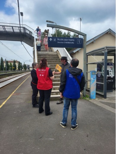 Médiation en gare de Carentan (Normandie) - 80eme anniversaire du D-Day